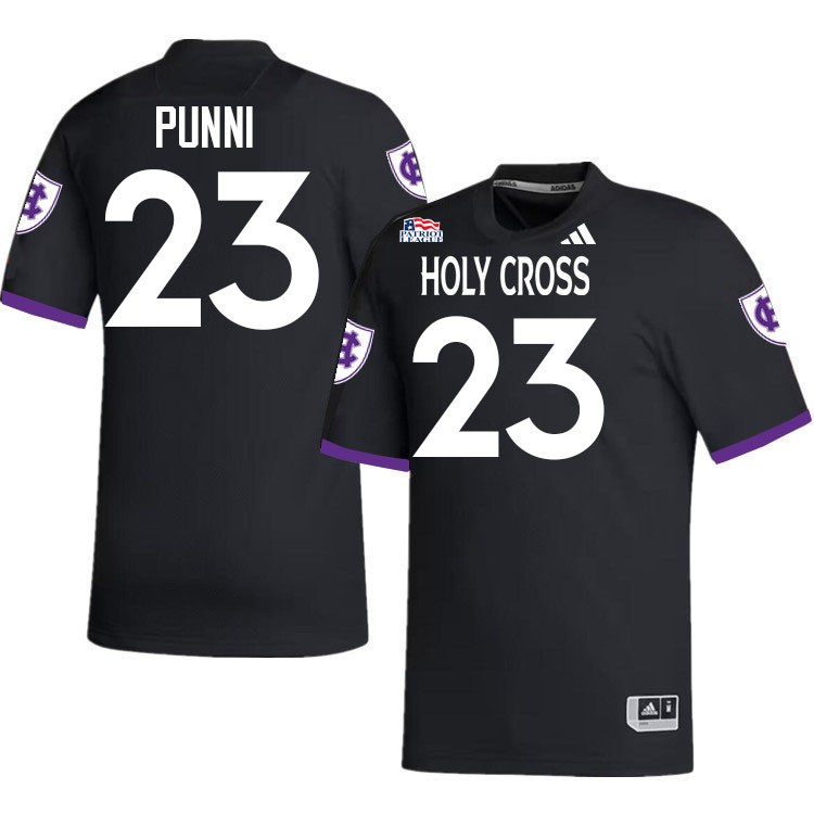 Holy Cross Crusaders #23 Nyeoti Punni College Football Jerseys,Uniforms-Black